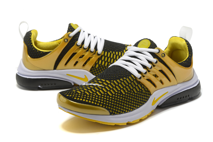 New Nike Air Presto Flyknit Ultra Low Black Gold White Running Shoes